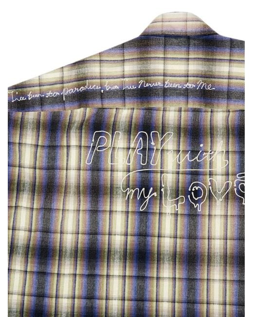 Maison Mihara Yasuhiro Gray Check Cotton Shirt