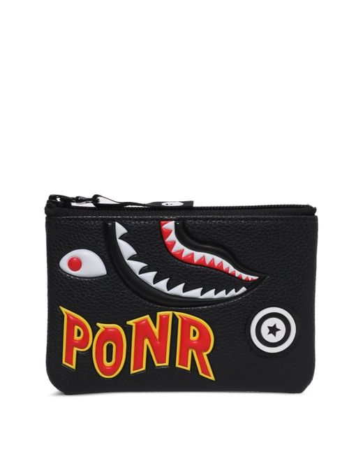 A Bathing Ape Black Shark Pouch for men