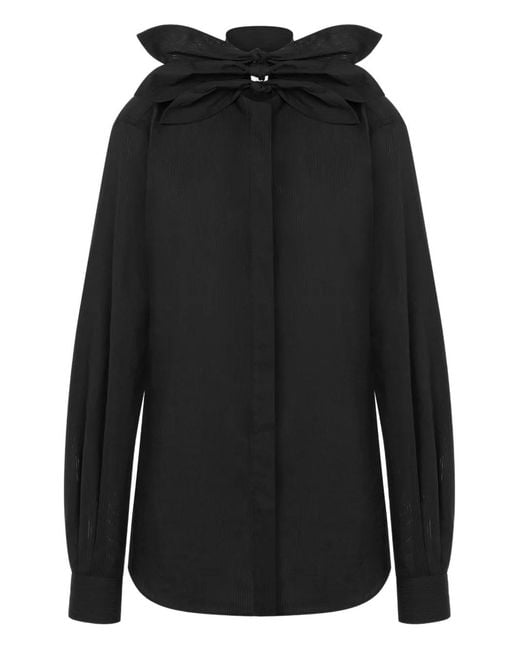 Moschino Blouse Met Strik in het Black