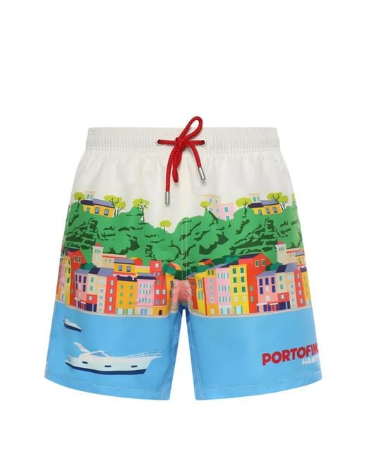 Mc2 Saint Barth Blue Gustavia Portofino Swim Shorts for men