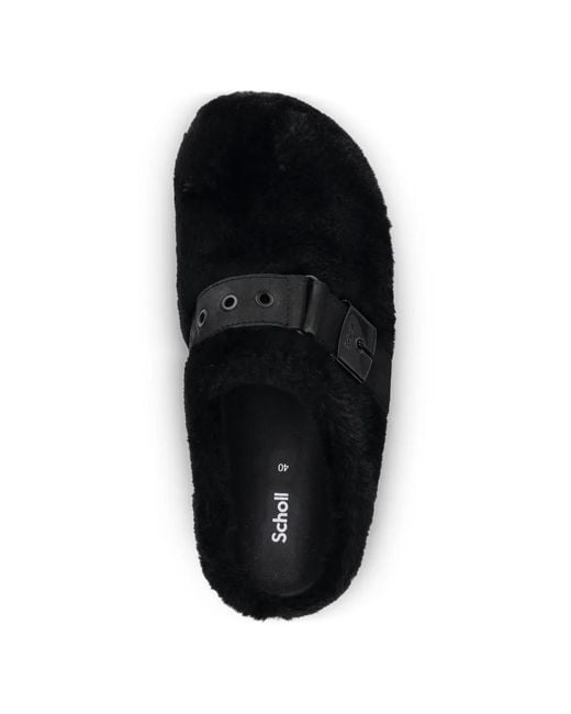 Scholl Black Mules Greta E
