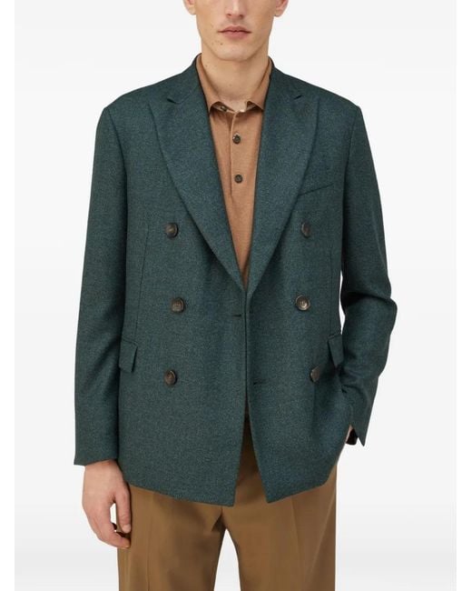RETORI Green Blazer À Boutonnière Croisée for men