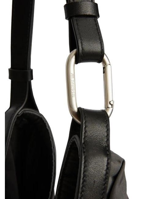 Jil Sander Black Soft Rolled Hobo for men
