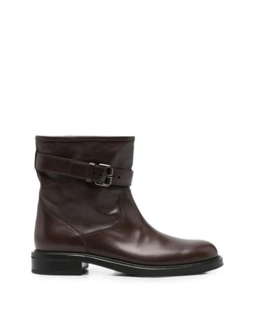 Church's Brown Buckle-Fastening Leather Ankle Boots