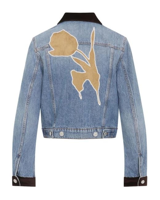 Marni Blue Contrasting-Collar Jacket