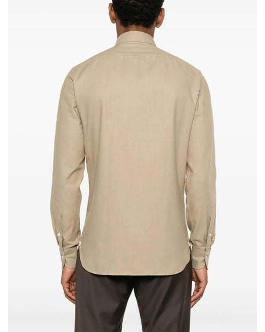 Borriello Natural Buttoned Cotton Shirt for men