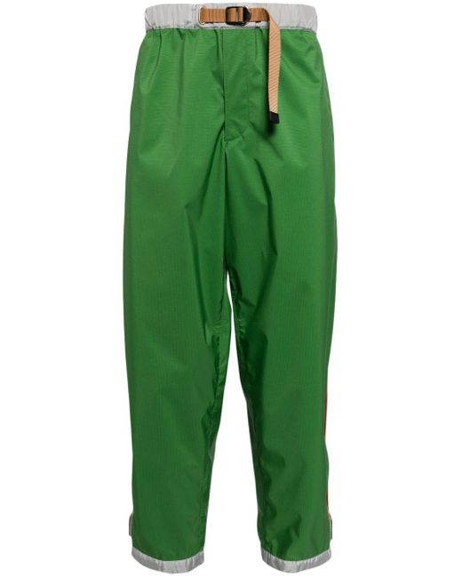 Kolor Green Colour-block Belted Trousers for men