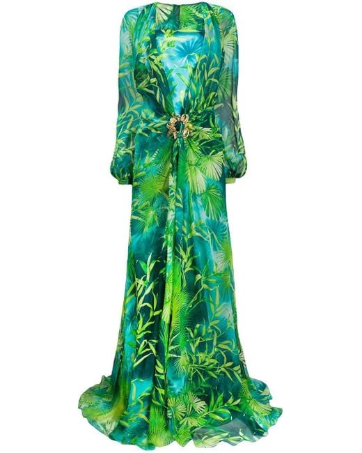 Robe originale Jungle Dress Versace en coloris Green