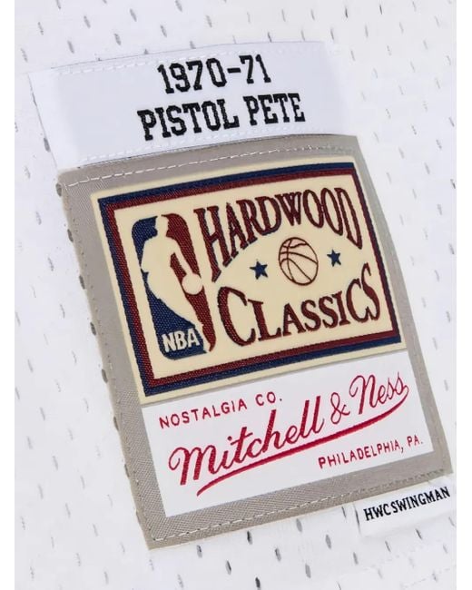 Mitchell & Ness Blue Pete Maravich Atlanta Hawks 1970/71 Hardwood Classics Swingman Tank Top for men