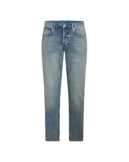 Karl Lagerfeld Blue Tapered Jeans for men