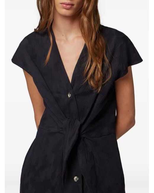 Paul Smith Black Robe Boutonnée À Taille Nouée