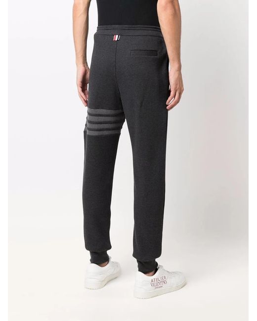 Thom Browne Blue 4-Bar Tapered Track Pants for men