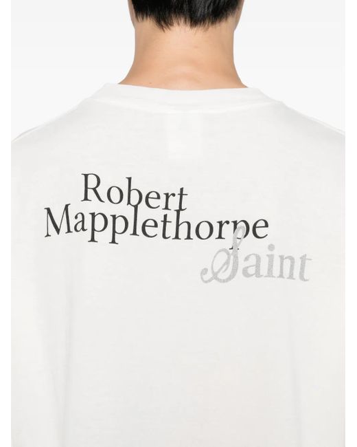 SAINT Mxxxxxx Natural Logo-Printed T-Shirt for men