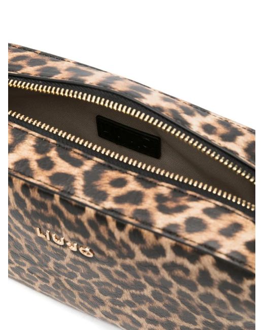 Liu Jo White Medium Animal-Print Crossbody Bag