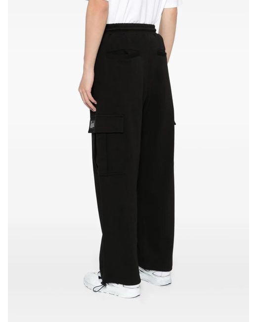 FIVE CM Black Logo-Patch Cargo Track Pants for men