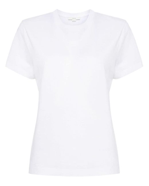 Vince White Crew-neck Cotton T-shirt