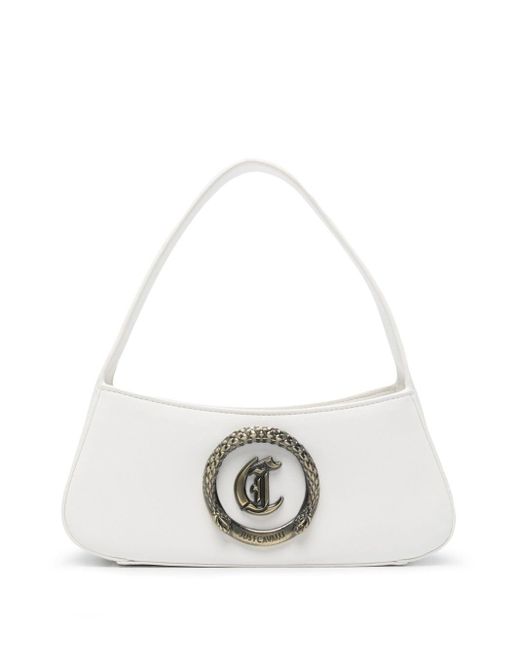 Just Cavalli White Logo-plaque Shoulder Bag