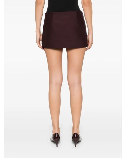 Khaite Brown Jett Mini Skirt