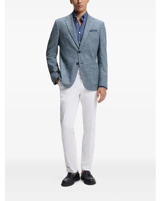 Boss Blue Buttoned Blazer for men