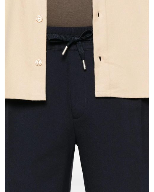 Sandro Blue Elasticated Straight-Leg Trousers for men