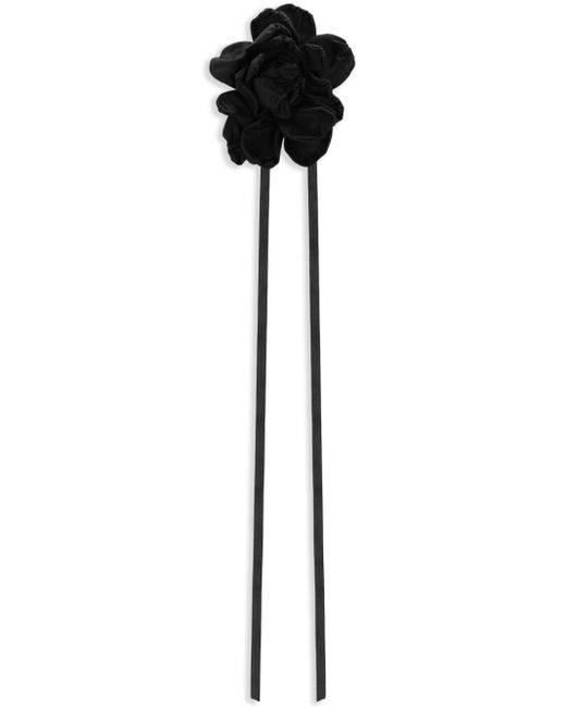 Dolce & Gabbana Stropdas Met Bloemenpatch in het Black
