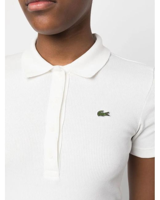 Lacoste White Hemd Mit Logo-Patch
