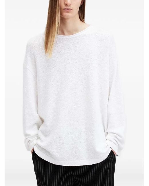 AllSaints White Sears Long-Sleeve T-Shirt for men