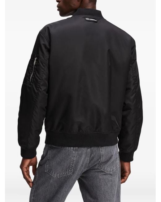 メンズ Karl Lagerfeld ボンバージャケット Black