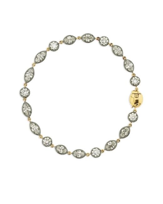 Pulsera en oro amarillo de 18 ct con diamantes Jewels Aficionado de color Metallic