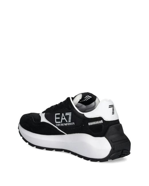 Sneakers Con Logo E Lacci di EA7 in Black
