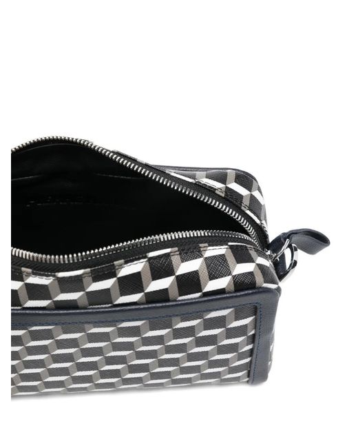 Pierre Hardy Black Geometric-Print Clutch Bag
