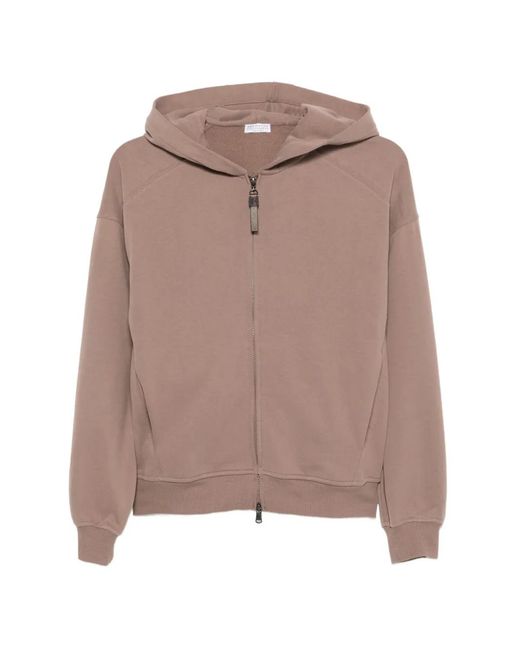 Brunello Cucinelli Brown Cotton Hoodie
