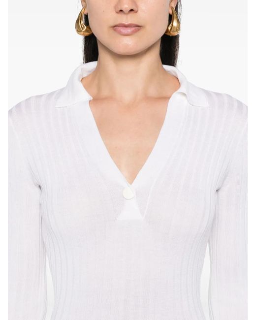 Vince White Snap Polo Sweater