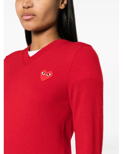 COMME DES GARÇONS PLAY ハートロゴ プルオーバー Red
