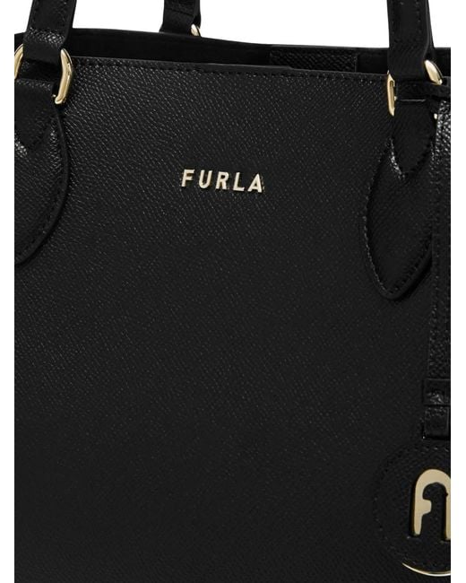 Furla Black Large Minerva Arch-Logo Tote Bag