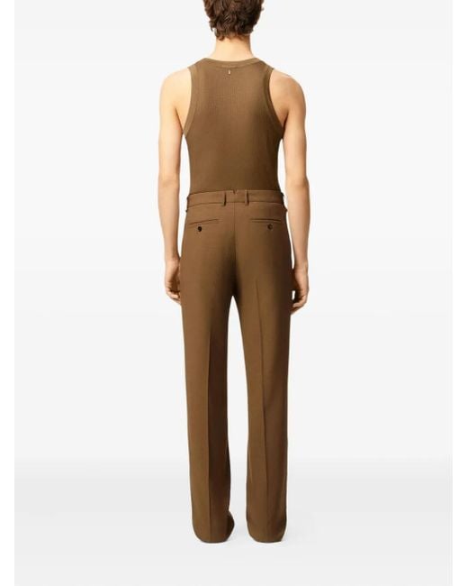 Pantaloni Dritti di AMI in Brown da Uomo