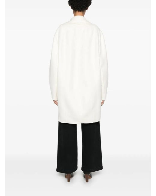 Ermanno Scervino White Wool Coat