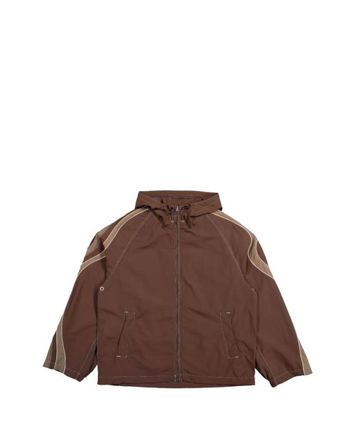 ERL Brown Ufo Paneled Track Jacket for men