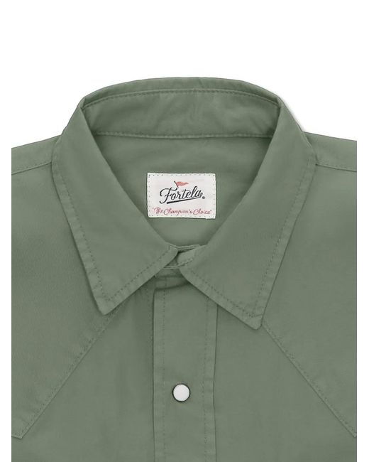 Fortela Green Kayace Cotton Shirt for men