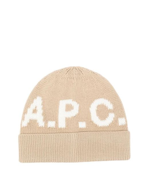 A.P.C. Natural Logo-Embellishment Beanie