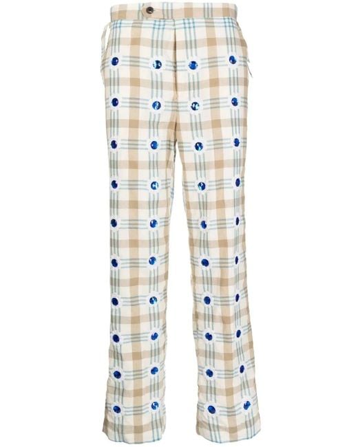 Bode Straight Broek in het White voor heren