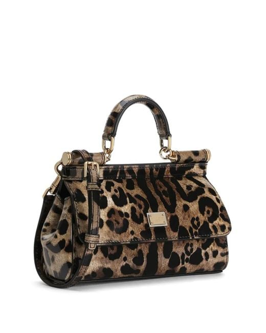 Dolce & Gabbana Black Dolce & Gabbana Sicily Mini Tote Bag