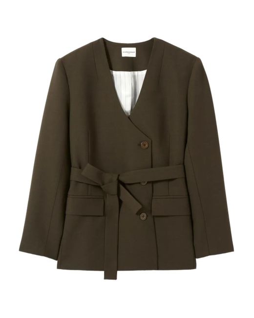 Claudie Pierlot ベルテッド ジャケット Green