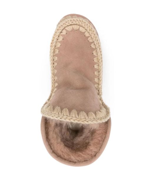 Mou Brown 50Mm Whipstitch-Trim Boots