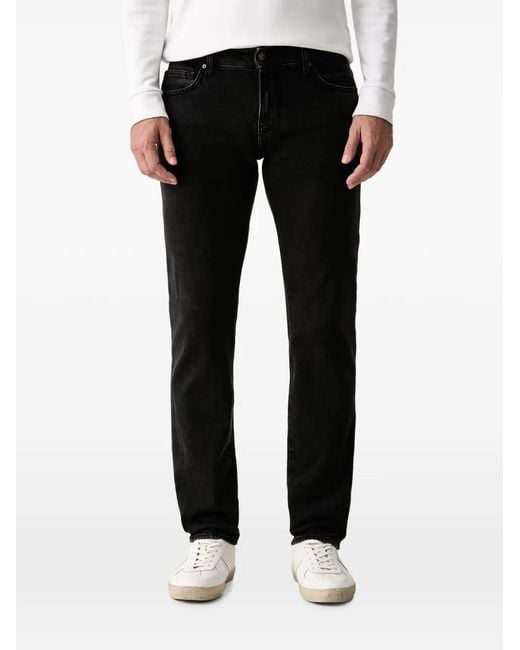ARMANI EXCHANGE Black Logo-Patch Jeans for men