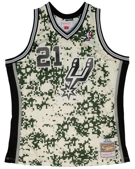 Mitchell & Ness Gray Hardwood Classics Swingman "Nba San Antonio Spurs 2013-14 Tim Duncan" Jersey for men