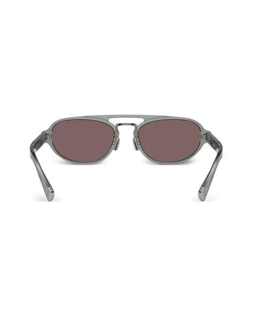 Brunello Cucinelli Brown Bc4008S Oval-Frame Sunglasses