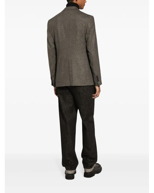 Dolce & Gabbana Brown Notched Lapel Single-Breasted Jacket for men