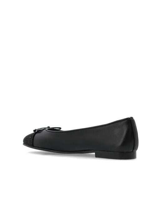 Tory Burch Black Leather Ballet Flats