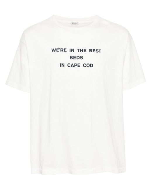 T-shirt Best Beds con stampa di Bode in White da Uomo